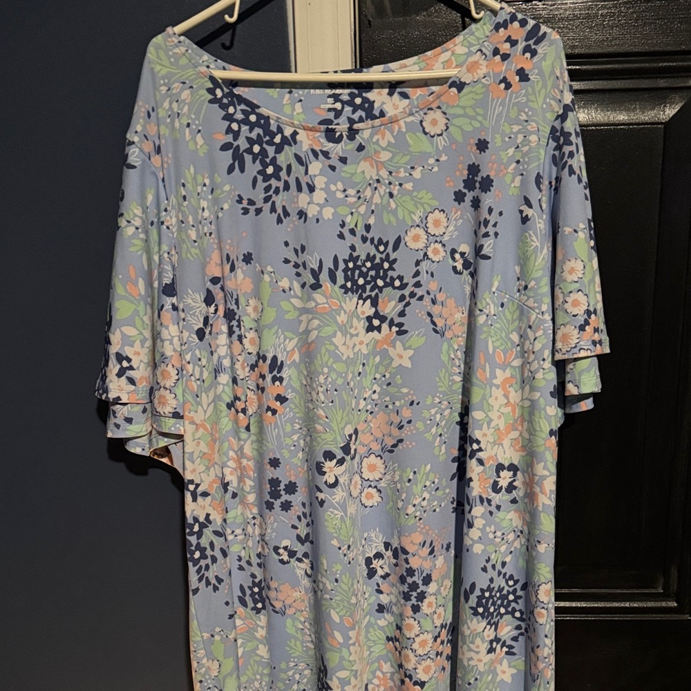 Kim Rogers Floral Midi Dress - Blue, Green, Pink